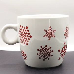 Red Snowflake Christmas Holiday Cocoa Coffee Tea Large Hot Beverage Winter Mug - Bild 1 von 14