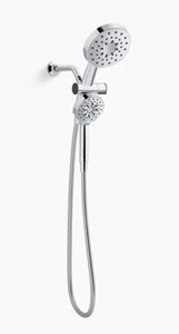 KOHLER REC26699-G-CP Viron Dual Shower Head 3-in-1 Combo Kit Wall Mount Chrome - Picture 1 of 9