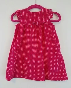 EPK Designed In France Baby Girl Dress Size 12 Months Pink Polka Dots - Picture 1 of 5