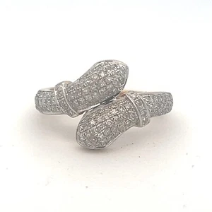 Stamped ABS Pave Diamond Snake Ladies Band 4.2 grams 14k Gold - Picture 1 of 9