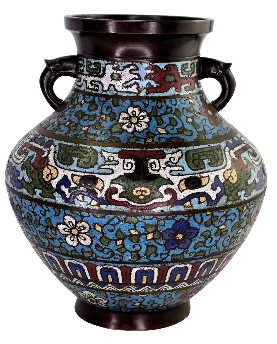 景泰蓝古董原始1900-1940 年日本花瓶| eBay