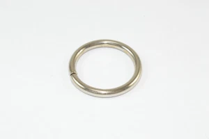 New 6 X Curtain Drape Rod Pole Rings NP Finish Brushed Nickel Steel Id 25mm - On - Picture 1 of 1