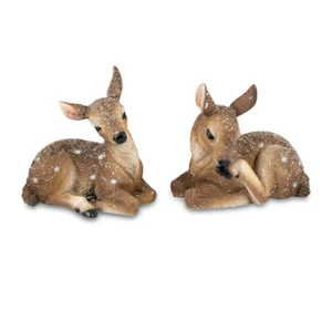 Rehkitz liegend Winterzeit Weihnachtsdeko Tierfigur 767172 Dekofigur formano - Bild 1 von 3