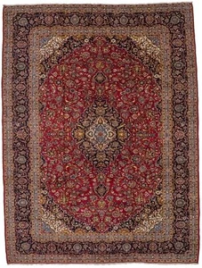 Large Hand-Knotted Vintage Oriental Rug Traditional Wool Home Carpet 10X13 ft - Picture 1 of 16