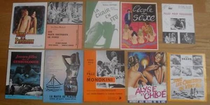 EROTIQUE lot de 10 synopsis cinema originale années 70 - Imagen 1 de 1