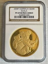 Australia 2008P Koala $200 2 oz Gold NGC PF69 ULTRA CAMEO SKU#6348