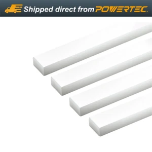 POWERTEC HDPE Miter Bar for Table Saw Sled 3/4" x 3/8" x 36", 4PK (71636-P2)