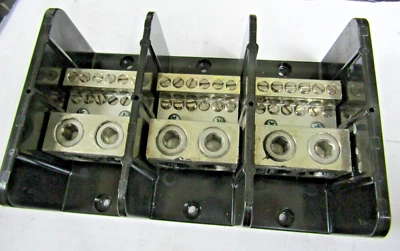 ✌ MARATHON 1453992 POWER DISTRIBUTION BLOCK 760 AMPS 600V ALL SCREWS FREE  NICE - Image 1 of 4