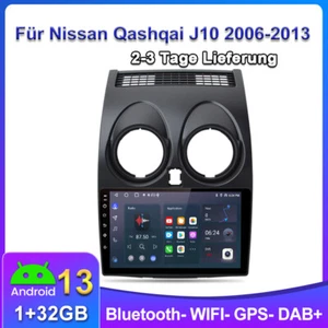 Radio de coche para Nissan Qashqai J10 2006-2013 Android13 GPS NAVI SWC RDS BT WIFI FM - Imagen 1 de 10