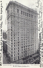 VINTAGE POSTCARD THE EMPIRE BUILDING MAILED FROM BROADWAY IN 1904 TO CANADA