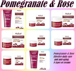 Biofresh POMEGRANATE&ROSE 8 TYPES CREAMS hand, serum, day, night, eye, body