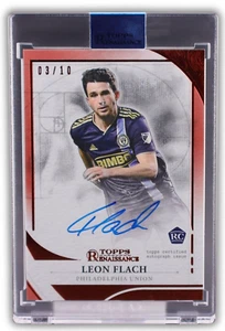Leon Flach 2022 Topps Renaissance Engravement Autographs Ruby EA-LF10 /10 - Bild 1 von 3