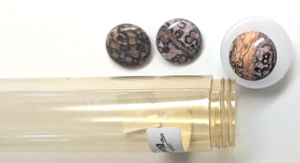 Set of 3 Blue Moon Polished Stone Buttons 3/4" Round - Foto 1 di 1