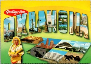 Grüße aus Oklahoma große Briefe Mehransicht Postkarte - Bild 1 von 2