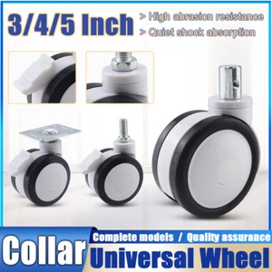 For Medical, Beauty 3/4/5 Inch Casters Silent 360 Degree Swivel Wheel TPR Wheels - Picture 1 of 15