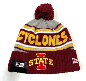 Iowa State Cyclones NCAA NE Cheer Knit Cuffed Hat~ Maroon/Gold Gray - Picture 1 of 3