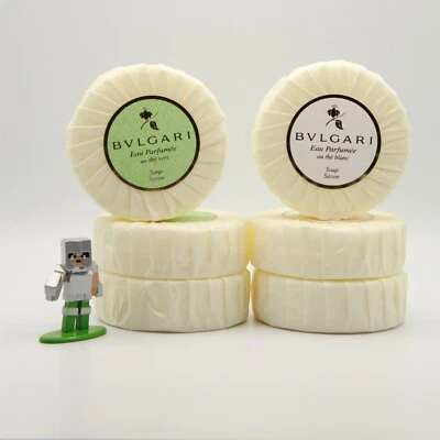Barra de jabón Resort BVLGARI Au The Vert (blanco + té verde), paquete de 6 (6x75 gr) Foto 1 de 3