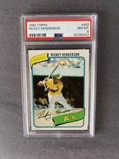1980 Topps Set-Break #482 Rickey Henderson PSA 8 NM-MT