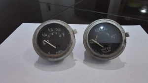 Guages Vintage Car Truck Tractor Fuel And Water Temperature Old Automotive Parts - Picture 1 of 4