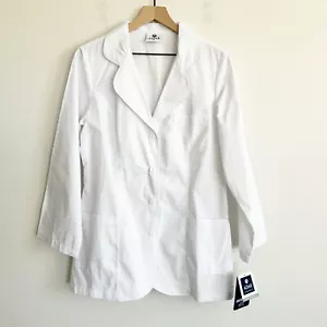Giacca Adar Scrub Donna M Bianca Vestibilità Classica Dottore Infermiere Laboratorio Cappotto 806 Nuova con etichette - Foto 1 di 8