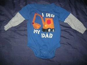 Baby Boy's 3 Mos Koala Baby I Dig My Dad Long Sleeve One Piece Bodysuit - Picture 1 of 1