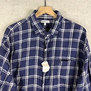 Peter Millar Shirt Mens XXL Blue Plaid 100% Linen Preppy Office Party NEW - Picture 1 of 12