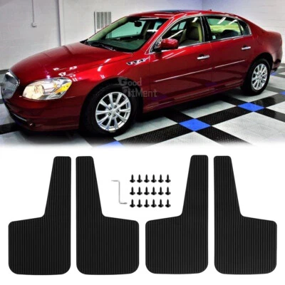 适用于别克 Lucerne CXL 2006 - 2011 橡胶挡泥板挡泥板防溅板黑色 4 件 — 第 1/4 张图片