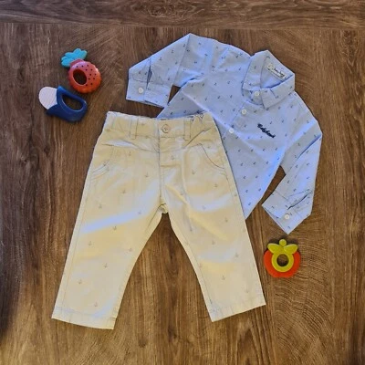 Set Pantaloni E Camicia Neonato 12-18 Mesi - Immagine 1 di 4