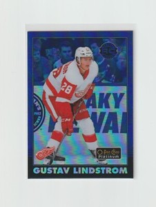 2020-21 O-Pee-Chee Platinum Retro Blue Rainbow Gustav Lindstrom Rookie 127/149