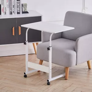 Adjustable Mobile Over Sofa Bed Table Stand Computer PC Laptop Desk On Wheels - Picture 1 of 8