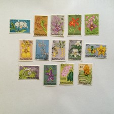 BARBADOS QEII 1974 Orchids set to $1 vfu cv £22+ (K221)