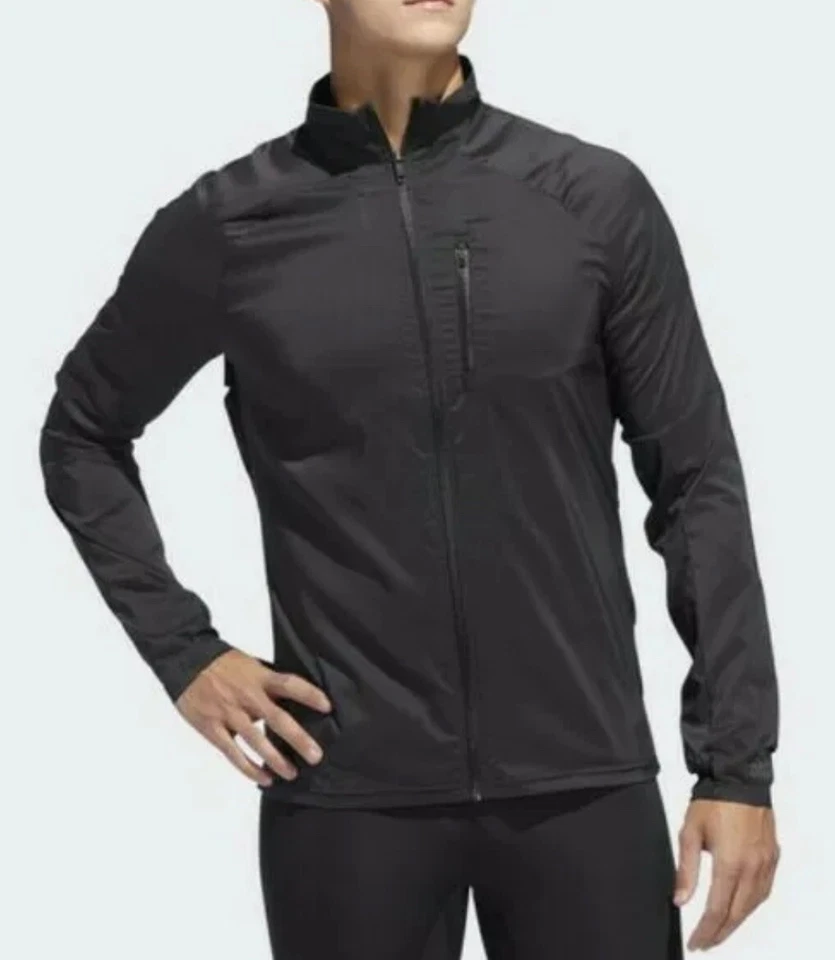 ADIDAS Black SUPERNOVA Run Lifestyle Windbreaker Fitness Jacket Mens XL NEW Tags - Image 1 of 4