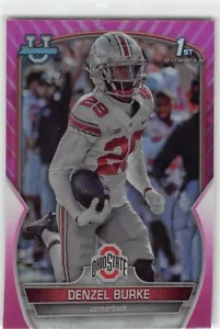2022 Bowman Chrome University Denzel Burke 1st Bowman Pink Refractor #25 - Bild 1 von 2
