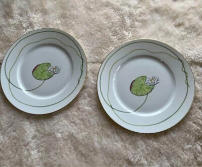 Lot de 2 assiettes en porcelaine HERMES "Un Jardin sur le Nil" 10,8 pouces - Photo 1/4