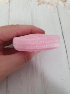 Fascia elastica pieghevole 1 m 15 mm morbida lucida tutù artigianale ROSA CHIARO rilegatura bias - Foto 1 di 1