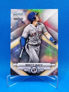 Bowman Sterling #BSR-26 2023 Brett Baty refractor novato 006/199 - Imagen 1 de 2