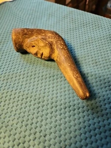 Rare Antique Native Soapstone Carving Pipe (Eskimo Inuit?) 3"×5" - Picture 1 of 14
