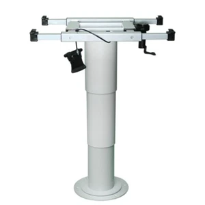 White Adjustable Height Table Leg & Turntable Sliding System for Caravan RV AU - Picture 1 of 5