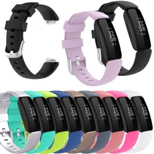 Silicone Wristwatch Band Strap Bracelet For Fitbit Inspire 2 Fitness Tracker - Picture 1 of 27