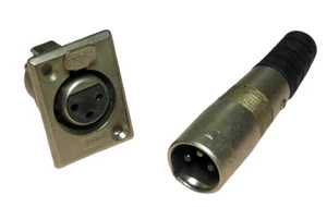 Connector audio 3-PIN WMC UNITRA CANNON male + famale [0ZA]Z8 - Zdjęcie 1 z 15
