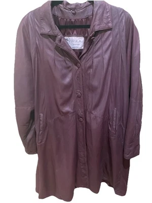 DERMA Vera Pelle Burgundy Coat Italian Leather Men’s Jacket XL Z58 - Image 1 of 4