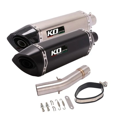 Silenciador de tubo medio de sistemas de escape 51 mm negro deslizante para BMW R1200GS / ADV 2004-2009 Foto 1 de 4