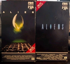 Alien/Aliens CBS Red Band VHS Lot: Original Issue Unaltered Sci-Fi Classics! EX - Picture 1 of 5