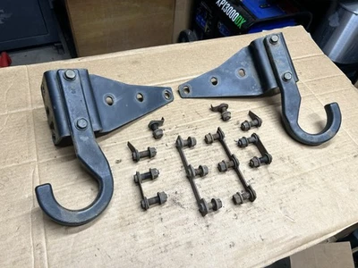 1994-2001 Dodge ram 1500 2500 3500 OEM FRONT TOW HOOKS Factory Recovery Brackets - Image 1 of 4