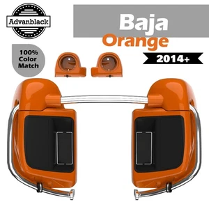 Advanblack Baja Orange Lower Vented Fairing For 14+ Harley Davidson Touring - Picture 1 of 12
