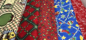 WEIHNACHTSSTOFF*5 VERSCH. STÜCKE*LÄNGEN IN BESCHREIBUNG LESEN - Bild 1 von 6