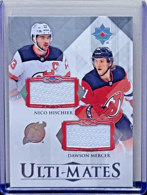 2023-24 Upper Deck Ultimate Hischier/Mercer Ulti-Mates Jersey - Image 1 of 2