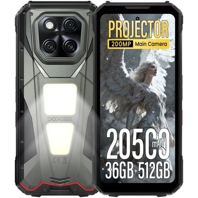 5G DOOGEE V MAX Play Projektor Outdoor Smartphone 20500mAh 36GB+512GB Handy NFC