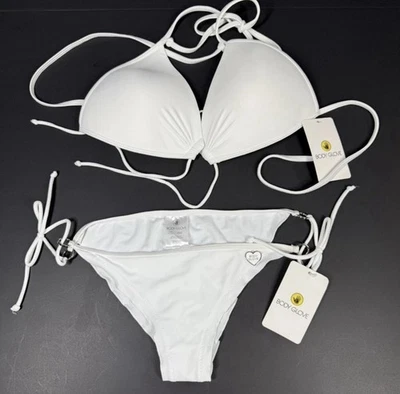 New With Tags White Womens Bodyglove Baby Love Bikini Set Top XL And Bottom Is L - Image 1 of 4