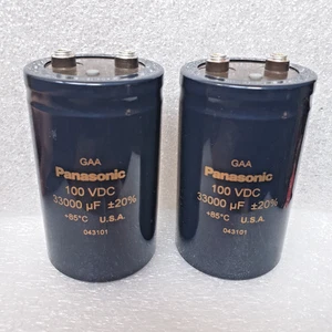 PANASONIC GAA 33000uF 100V 63x105mm HI END CAPS FOR AUDIO ! 2pcs! - Picture 1 of 5